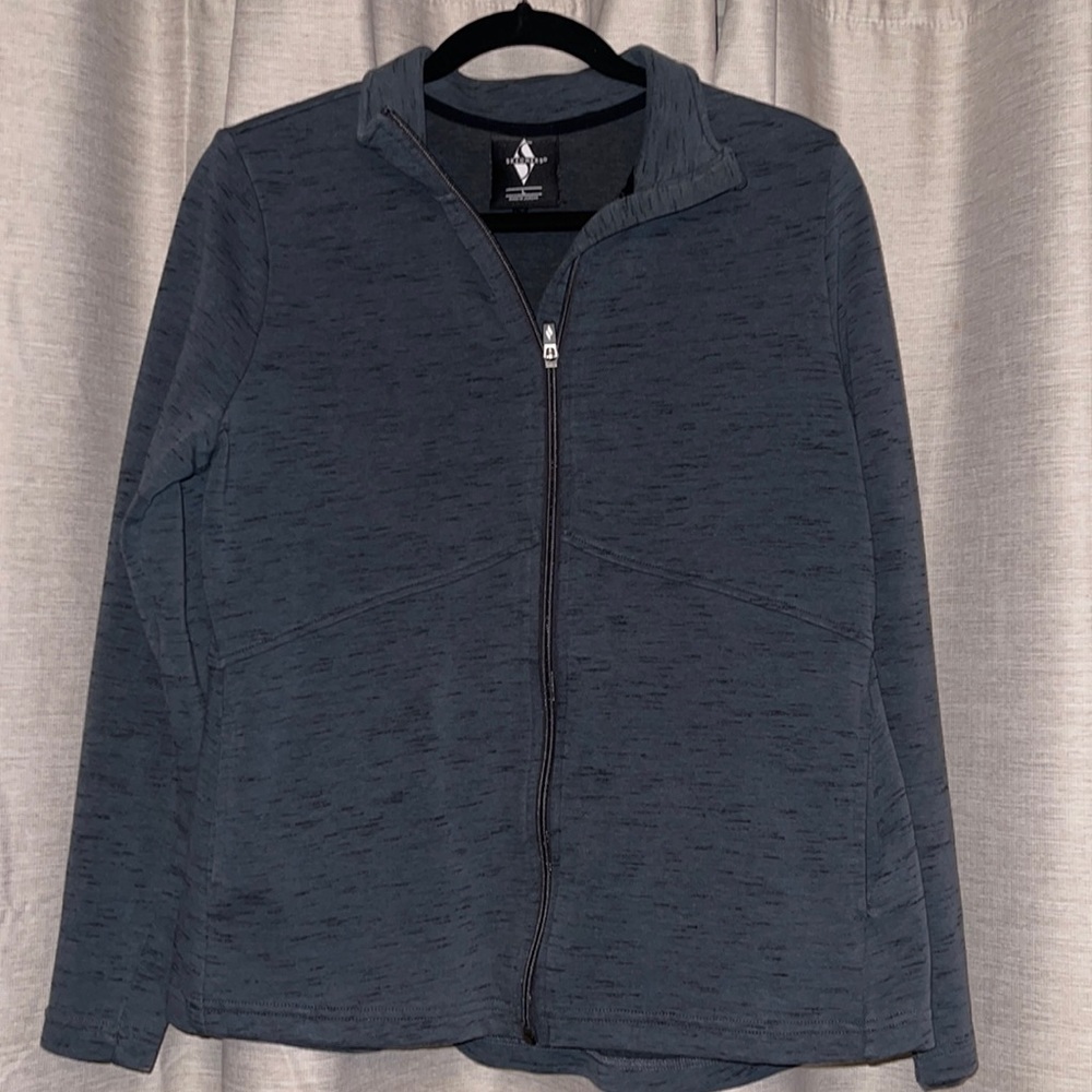 Grey Zipper Light Sweater